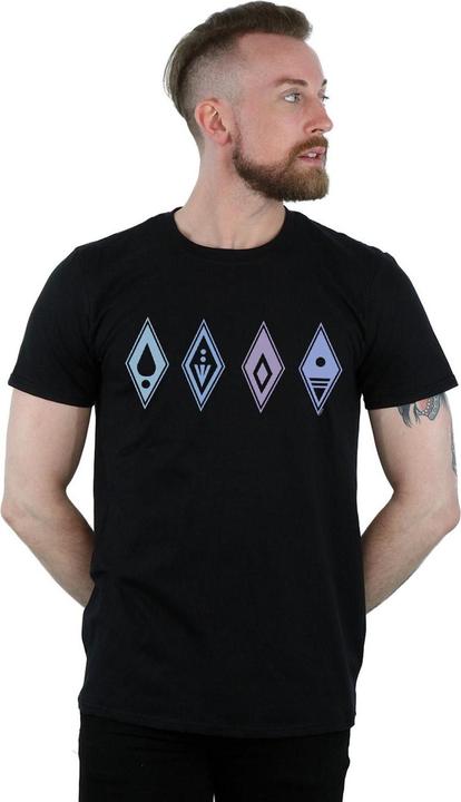 Actual product image Disney Mens Frozen 2 Elements Symbols T-Shirt (L)