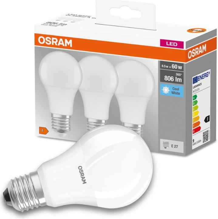 Immagine prodotto Osram Base Led Classic A (E27, 8.50 W, 806 lm, 3 x, F)