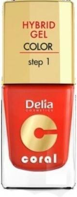 Delia Cosmetics Cosmetics Coral Hybrid Gel Nail Polish No. 14 Orange Red 11ml