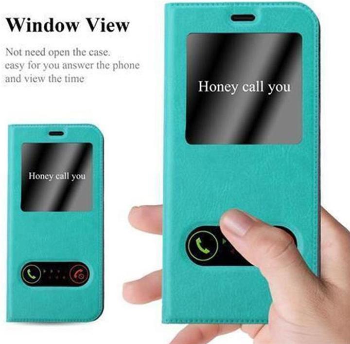 Actual product image Cadorabo Book with View double window cover (Samsung Galaxy S8+)