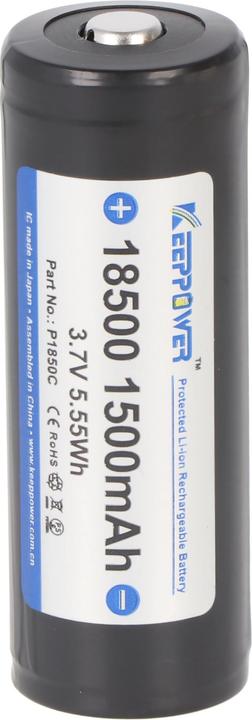 Actual product image Keeppower Battery 18500 protected (1 pcs., 18500, 1500 mAh)
