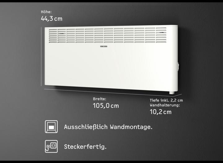 Produktbild Stiebel Eltron CNS 3000 Plus LCD, 3,0 kW Wandkonvektor für ca. 35 m², TÜV geprüft (3000 W)