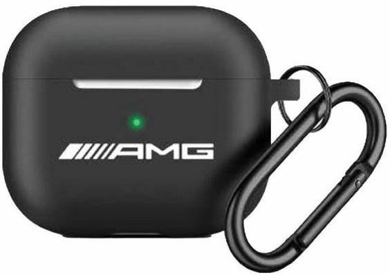 Mercedes-Benz AMG AMAP2RBK AirPods Pro 2 cover czarny/black Silicone White Logo (Kopfhörer Tasche)