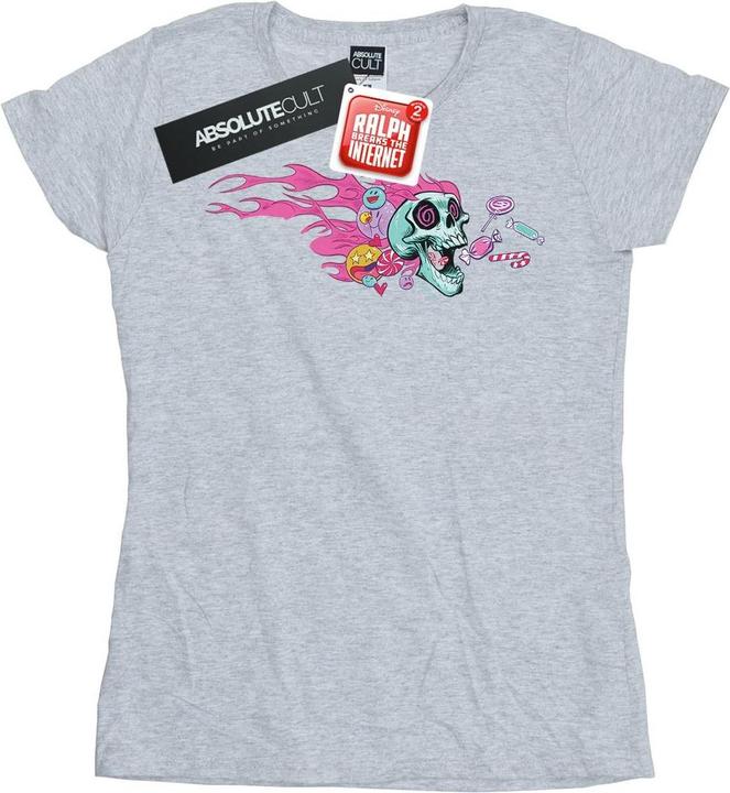 Actual product image Disney Womens/Ladies Wreck It Ralph Candy Skull Cotton T-Shirt (S)
