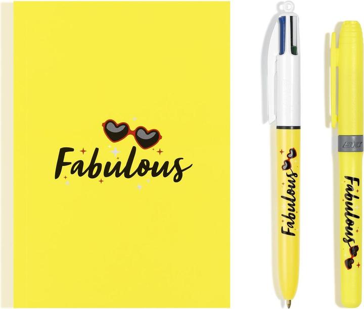 Actual product image Bic Stationery Box Fabulous (White, Yellow, 1 x)