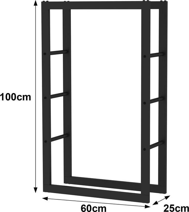 Produktbild Toboli Kaminholzregal (100 x 25 x 60 cm)