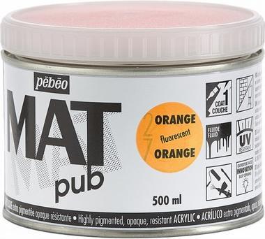 Produktbild Pebeo Acrylic Mat Pub (Fluoreszierend Orange, 500 ml)