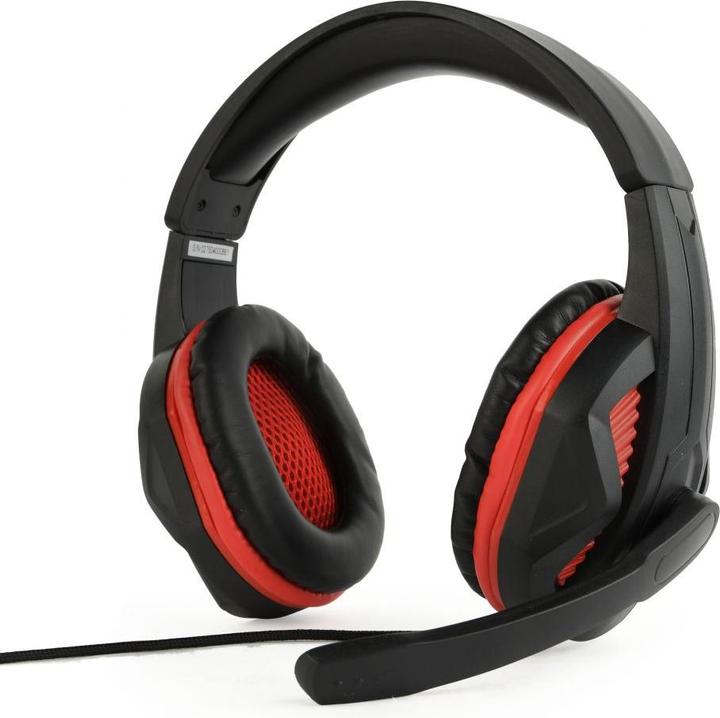 Produktbild Gembird GHS-03 Gaming headset with volume control, matte black/red (Kabelgebunden)