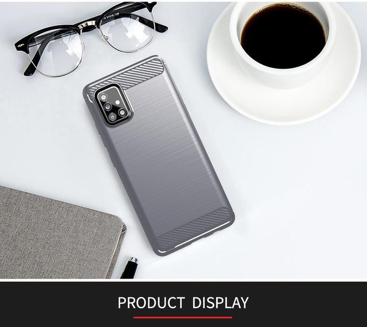 Actual product image Cadorabo TPU Ultra Slim carbon stainless steel Combi Cover (Samsung Galaxy M40s)