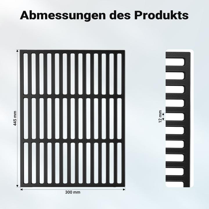 Image du produit Wiltec Gusseisen Grillrost 30x44,5cm Grillgitter Holzkohlegrill Gasgrill BBQ