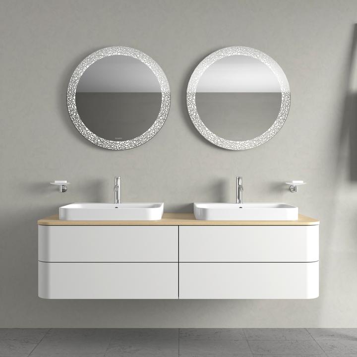 Actual product image Duravit Countertop basin HAPPY D.2 PLUS m ÜL m HLB 600x460mm 1 tap hole white WG (460 mm, 600 mm)