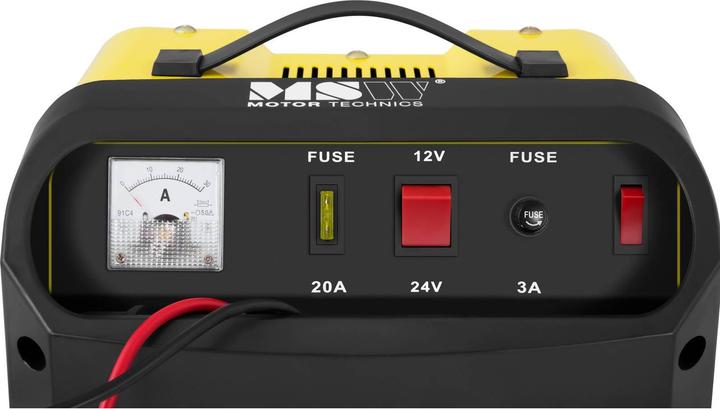 Image du produit MSW Chargeur de batterie voiture - 12/24 V - 8/12 A- panneau de commande incliné (12V, 24V, 12 A)