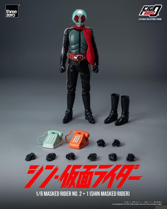 Actual product image ThreeZero Kamen Rider FigZero action figure 1/6 Masked Rider No.2+1 (Shin Masked Rider) 32 cm