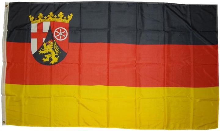 Produktbild trends4cents Flagge Rheinland-Pfalz 90 x 150 cm Fahne mit 2 Ösen 100g/m² Stoffgewicht Hissflagge