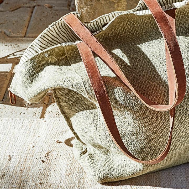 Produktbild Loberon Tasche Soleil grün/braun