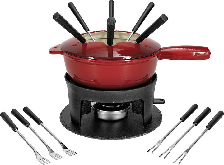 Nouvel Set à fondue rouge/noir 16pcs.