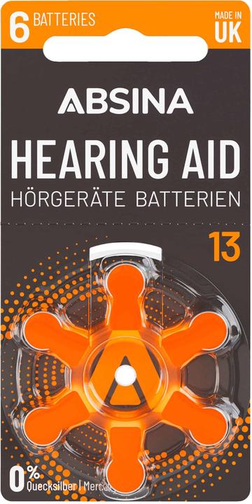 Actual product image Absina PR48 Hearing aid battery ZA 13 zinc-air 1.4 V 6 pcs. (6 pcs., ZA13 GP)