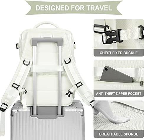 Immagine prodotto Only-Bags.Store Borsa da cabina per EasyJet 45x36x20 Zaino da viaggio Ryanair con porta USB Zaino da aereo