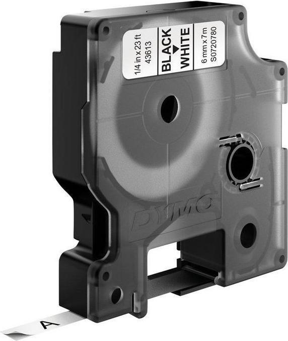 Image du produit Dymo Bande D1 6mm x 7m, noir sur blanc (0.60 cm, Blanc)