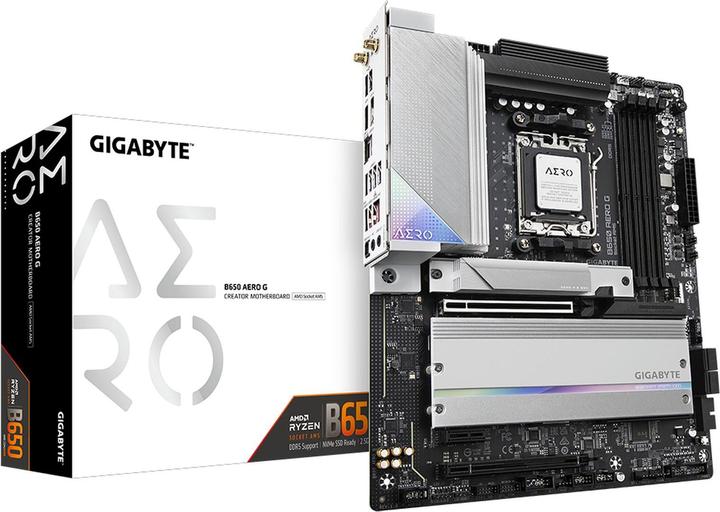 Actual product image Gigabyte MB GBT AMD AM5 B650 AERO G (AM5, AMD B650, ATX)