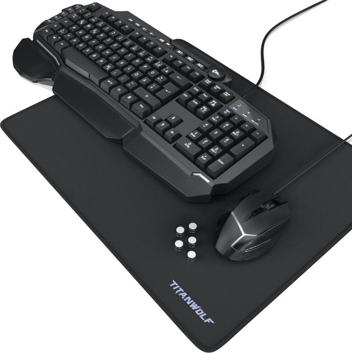 Produktbild CSL Gaming Bundle Tastatur, Maus & Mauspad (CH, Kabelgebunden)