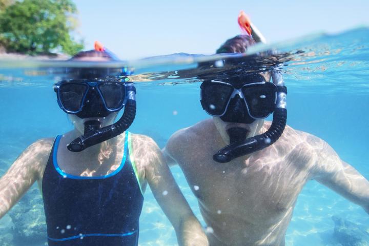 Produktbild Bestway Hydro-Pro BlackSea Snorkel & Fin Set, Adult, Half face mask, Tempered glass, Assorted colour