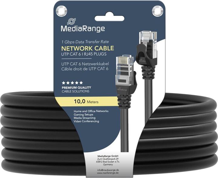 Produktbild MediaRange NETZWERKKABEL 10m (U/UTP, CAT6, 10 m)