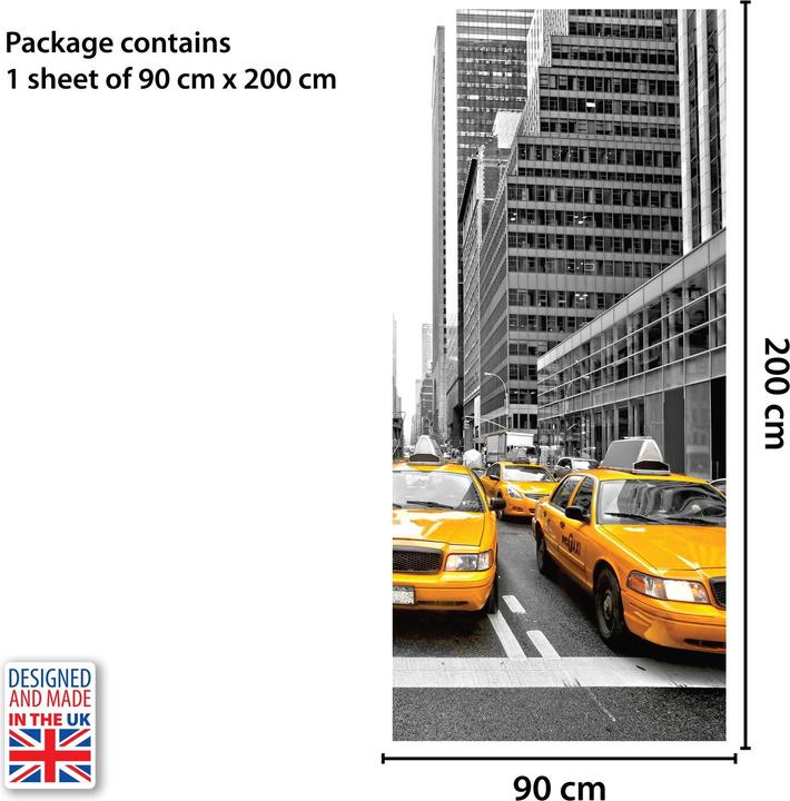 Walplus muro tatuaggio murale New York Door Mural (90 x 200 cm)