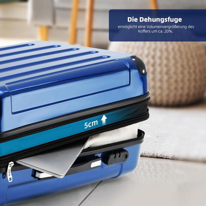 Produktbild Beibye 3-tlg. Hartschalenkoffer-Set (Handgepäck (bis 50l), M (50 - 90l), L (90 - 115l))