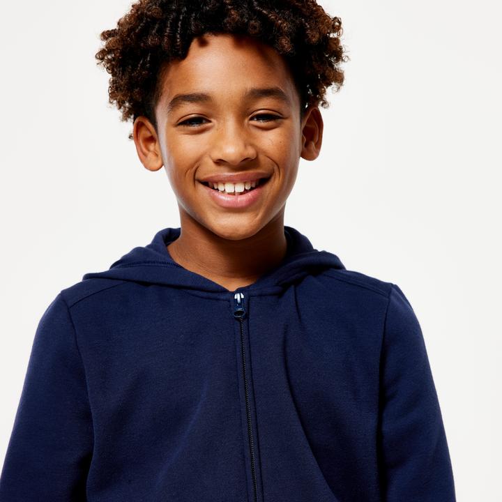 Produktbild Domyos Kapuzenjacke Kinder - marineblau (8, 9, 10)