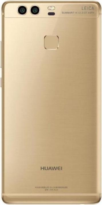 Actual product image Huawei P9 (32 GB, Gold, 5.20", Hybrid Dual SIM, 12 Mpx, 4G)