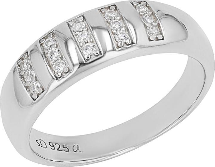 S.Oliver Ringe für Damen, 925 Sterling Silber, Zirkonia synth. (56, 925 Silber)