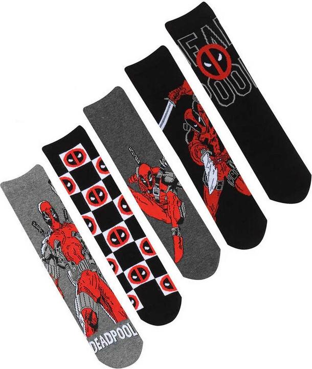 Immagine prodotto Deadpool Calzini Adulto Unisex Misura Confezione 5 (Confezione da 5 pezzi, L/XL)