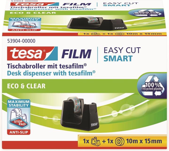 Immagine prodotto tesa Dispenser di nastro adesivo EASY CUT SMART per tavoli, con tecnologia antiscivolo, incluso 1 rotolo