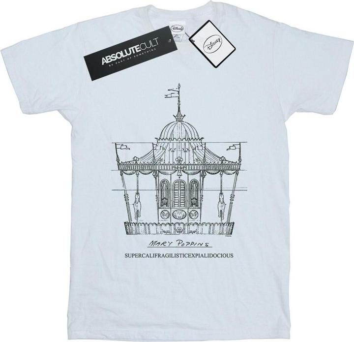 Immagine prodotto Disney Mary Poppins Carousel Sketch Maglietta Ampia Donna (3XL)
