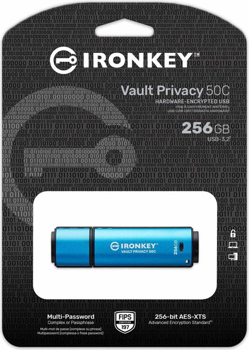 Actual product image Kingston IronKey Vault Privacy 50C (256 GB, USB-C)