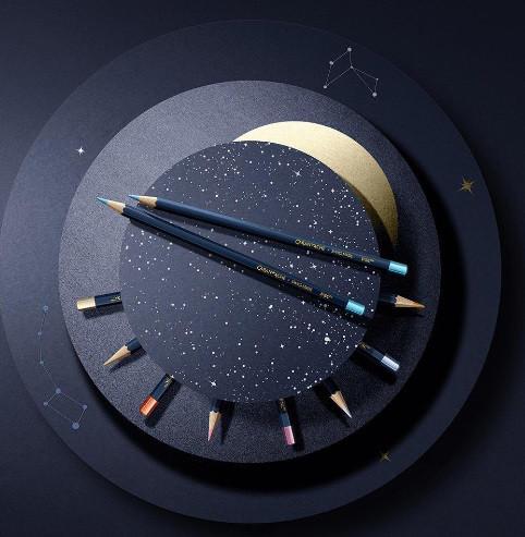 Actual product image Caran d'Ache Cosmic Blue colour set special edition (Multicoloured, 10 x)