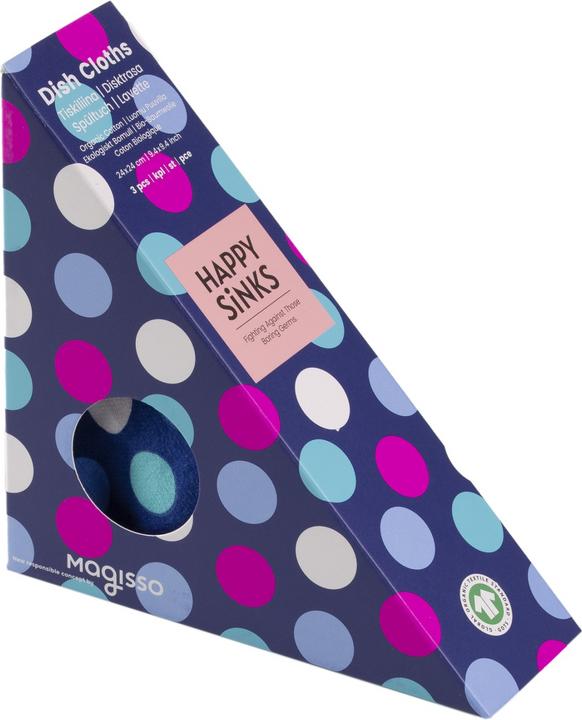 Image du produit Happy Sinks Dishcloth, Dot Blue (3 pcs)