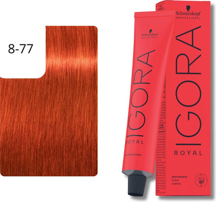 Produktbild Schwarzkopf Professional Igora Royal (8-77 Hellblond Kupfer Extra)