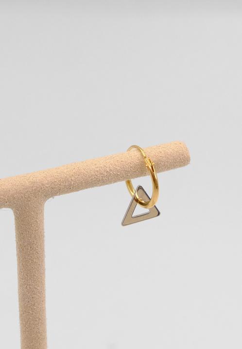 Immagine prodotto Muau Singola creola con triangolo (750, Oro bianco, Oro giallo 18 K)