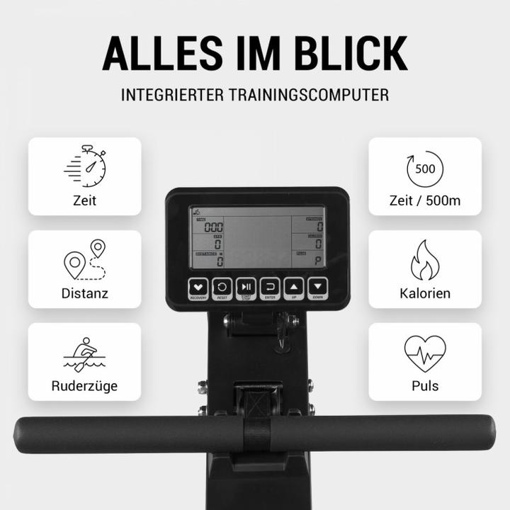 Image du produit Gorilla Sports Rameur aquatique avec ordinateur d'entraînement