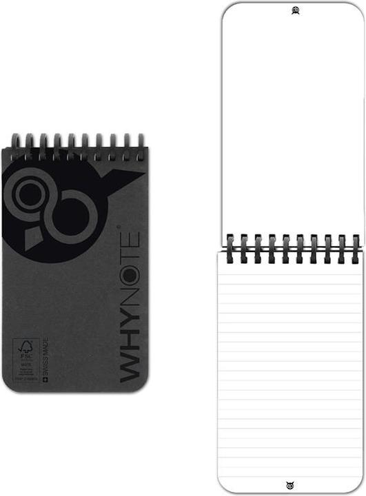 Produktbild Whynote Notizbuch A6 WNPBOK01 starter-kit, schwarz (A6, Liniert, Blanko, Harter Einband)