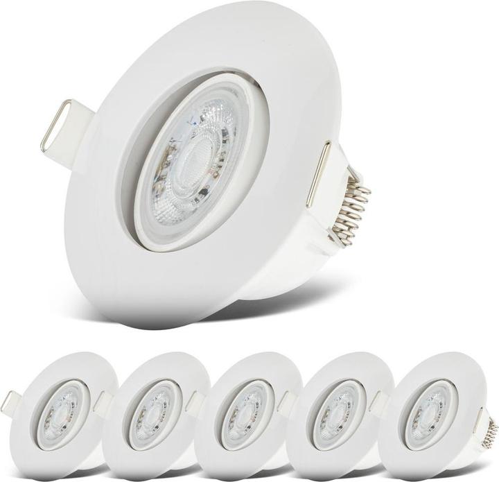 Image du produit B.K.Licht Lampes LED encastrées, set de 6, IP65, blanc, 6xPlaque LED/4,9W (480 lm)