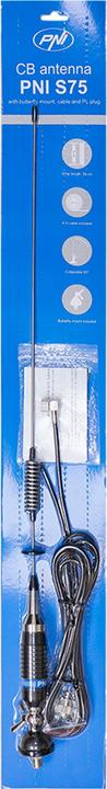 Immagine prodotto PNI Antenna CB S75 con farfalla, staffa, cavo e connettore PL