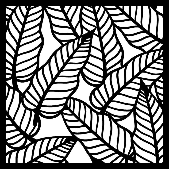 Actual product image Pronty Crafts Tropical leaves" stencil, 15 x 15 cm, polyester
