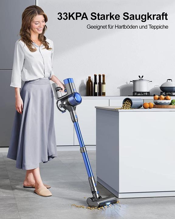 Produktbild BuTure Akku Staubsauger 400W Blau und Grau