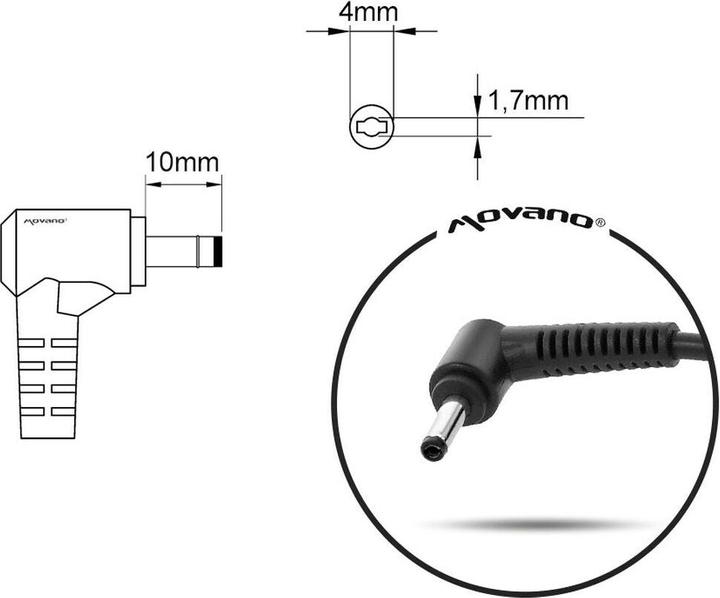 Immagine prodotto Mitsu caricabatterie per notebook 19,5v 4,62a 4,0x1,7 - dell (90 W)