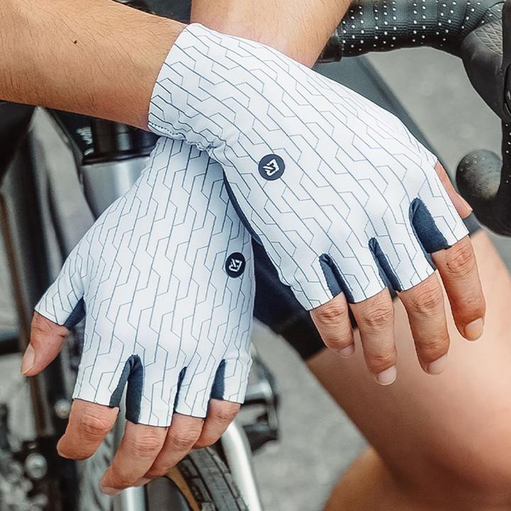 Actual product image Rockbros Road Cycling Gloves Size: S - Black and White (S)
