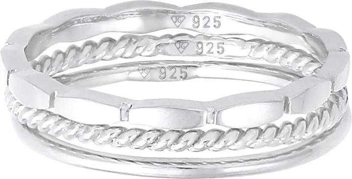Immagine prodotto Elli Geo, set di anelli, ritorto (56, 925 Argento)