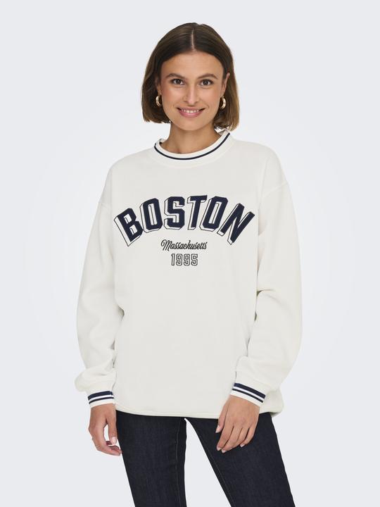 Actual product image Only Regular fit Round neck Low shoulder Sweatshirt Sweatshirt (M)